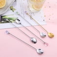 thumbnail image 3 of Long Handle Spoon Stainless Steel Stirring Mixing Coffee Ice Cream Tea| J5U8, 3 of 8