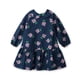 thumbnail image 1 of Vestido Beebay con cuello con volantes y estampado floral azul marino, 3 años, 1 of 5