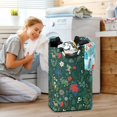 thumbnail image 5 of Yayeee Freestanding Laundry Hamper with Handle Collapsible Large Storage Basket for Clothes, Green Christmas Forest, 5 of 7