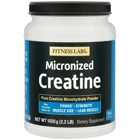 Fitness Labs Micronized Creatine, 1000 Grams / 2.2 Pounds, Pure Creatine Monohydrate