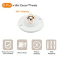 thumbnail image 3 of 8Pack Adhesive Mini Caster Wheels, Swivel Universal Caster 360 Degree Rotation Sticky Pulley (White), 3 of 6
