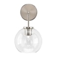 thumbnail image 5 of Eden Home 14.25" Transitional Metal Wall Sconce in Silver and Clear, 5 of 6