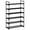 Black, 6-tier shoe storage metal storage rack box 92*30*110cm, variant on 6-Tier Adjustable Shoe Rack Organizer 43in, Metal Frame DIY Storage Shelf for Entryway Bedroom Closet Living Room, Black