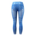 thumbnail image 5 of JDEFEG Women's Ruched High Waist Yoga Pants Women's Yoga Leggings Pant Ankle Length Pants for Running Sports High Waist Fitness Leggings Yoga Pants Women Plus Yoga Pants Polyester Blue M, 5 of 8