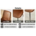 thumbnail image 6 of Xukmct 6 Pack Leather Dining Chair with Black Metal Legs, Perfect for Home, Living Room, Dining Room, Brown, 6 of 8