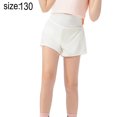 thumbnail image 2 of Pantalones cortos deportivos para correr para niña con forro Pantalones cortos ligeros de yoga de secado rápido con bolsillos - Blanco Zhivalor BST3003676-2, 2 of 7