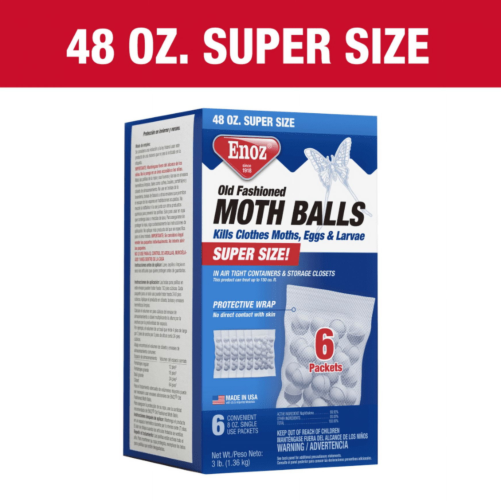 Enoz Old Fashioned Moth Balls, 2 lb - Fry's Food Stores