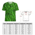 thumbnail image 2 of Neon Green Zebra Print Women's Short Sleeve Tops Casual Blouses T Shirt, 2 of 6