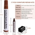 thumbnail image 3 of RAGUPEL Furniture Markers Touch Up,Upgrade Wooden Furniture Repair Kit,Premium Wood Scratch Repair Markers And Wax Sticks for Wood Stains Scratches Hardwood Floors Tables,Set of 17, 3 of 9