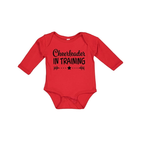 Inktastic Cheerleader in Training Boys or Girls Long Sleeve Baby Bodysuit