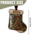 thumbnail image 3 of 2026 Christmas Money Holder Ornament,Stocking‑Shaped Acrylic Cash Keepsake Hanging Pendant,Funny Festive Christmas Tree Holiday Gift Decor for Merry Christmas Party Decorations, 3 of 7