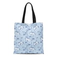 thumbnail image 1 of NUDECOR Toile Sac Fourre-Tout Bleu Branches de Roses Motif Floral pour Remplit Sac d'Épicerie Épaule Réutilisable Durable Minable, 1 of 1