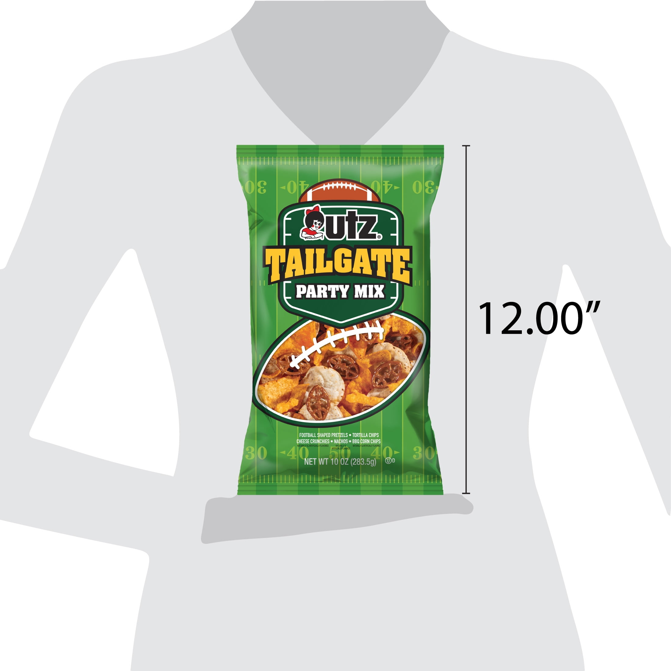 (2 pack) Utz Tailgate Party Mix, 10 oz Bag