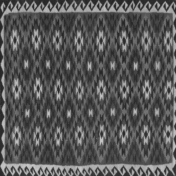 Ahgly Company Indoor Square Persian Gray Traditional Area Rugs, 5' Square