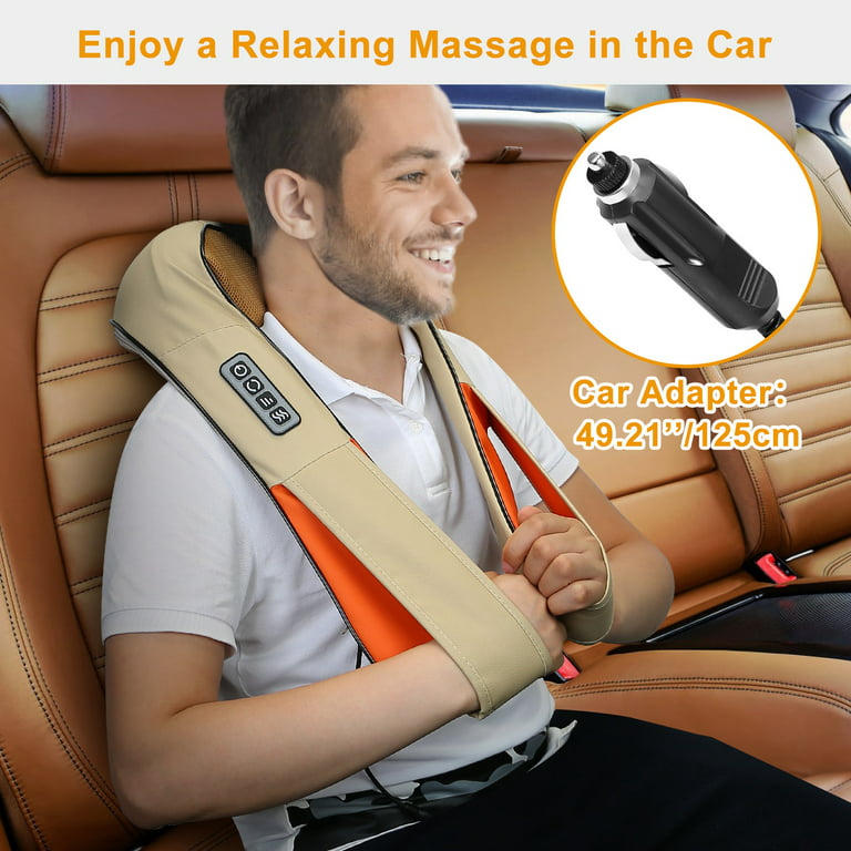 Shiatsu Back Neck and Shoulder Massager with Heat Deep Tissue 3D Kneading  Pillow