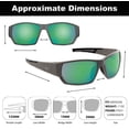 thumbnail image 3 of Flying Fisherman Drop Back Polarized Sunglasses - Matte Gray/Amber Green Mirror, 3 of 7