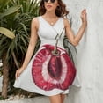thumbnail image 3 of Half A Red Cherry Juicy Watercolor Sundress Sleeveless Dress Summer Women Clothes Dress for Women Dresses, 3 of 7