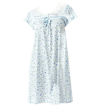 Women's Cap Sleeve Floral Nightgown by EZI