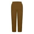 thumbnail image 5 of DHFJKG Corduroy Pants Women Baggy Comfy Joggers Elastic Waist Palazzo Harem Pants Side Button Up Solid Color Cozy Trousers, 5 of 7
