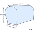 thumbnail image 3 of Fundas elásticas de spandex para reposabrazos de sillas, sofás, sillones y butacas reclinables con pasadores giratorios, 2 unidades (café)., 3 of 5