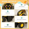 thumbnail image 6 of Aosom CAT Licensed Ride-on Excavator for Kids with Manual Shovel, Yellow, 6 of 9