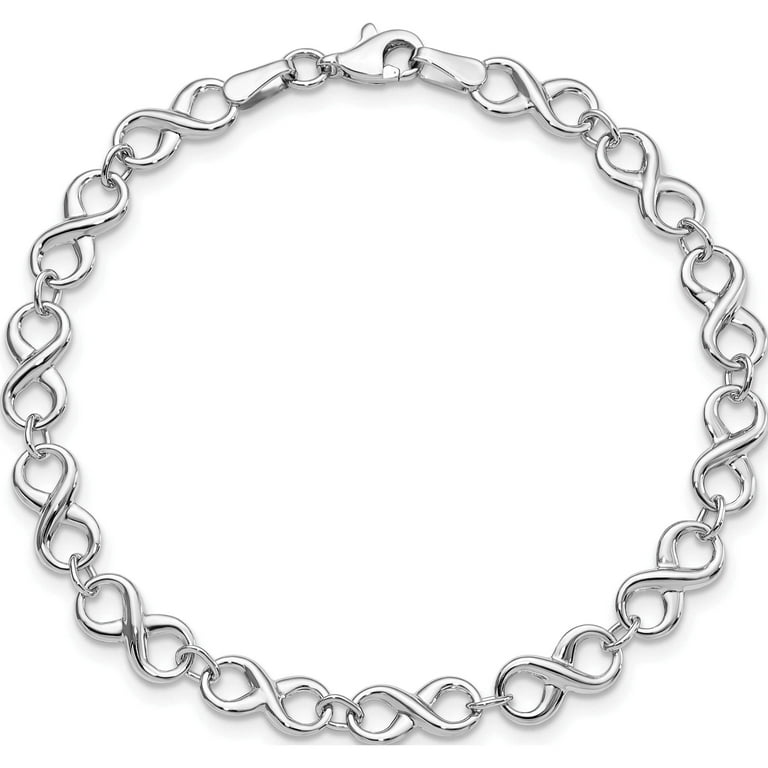 14K White Gold Jbsp's Polished Bracelet (7 X 6) Made In