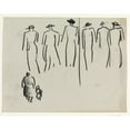 thumbnail image 3 of Leo Gestel 18x15 Black Modern Framed Museum Art Print Titled - Study of Various Figures (1891 - 1941), 3 of 5