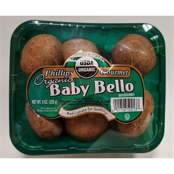 Fresh Whole Organic Brown Mushrooms, 8 oz