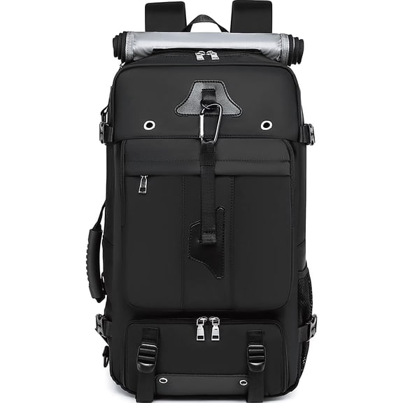 Travel Backpack 50L New Premium - Unisex Extra Large Laptop Backpack for Hiking, Climbing & Business Trips, Waterproof, Black