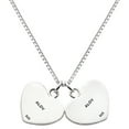 thumbnail image 3 of Alov Sterling Silver I just want to tell you... I love you Double Hearts Necklace, 3 of 7