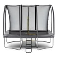 thumbnail image 2 of Exacme 9 x 14 FT Outdoor Rectangle Trampoline for Kids, 330lb Capacity Recreational Trampolione with 4 Wind Stakes, Storage Bag, Ladder(Gray), 2 of 8