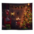 thumbnail image 1 of Tapiz de pared Happy Christmas de fibra de microtela de 150 x 150 cm, 1 of 2