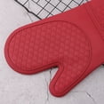 thumbnail image 2 of Thickened Silicone Oven Mitts, 2-Pack Heat Resistant And Water Resistant Padded Kitchen Cooking Gloves, Padded Design With Ultra-Soft Quilted Cotton Interior, Easy To Store With, 2 of 4