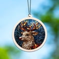 thumbnail image 6 of Cheerful Christmas Ornament, Hanging Decor for Christmas Tree or Rearview Mirror, Gift for Men & Women, Family & Colleagues, Stained Glass Suncatcher Ornament, Cheerful Ornament 2025, 6 of 6