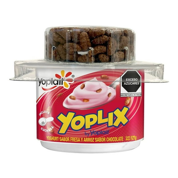 Yoghurt Yoplait Yoplix fresa con arroz de chocolate 121 g