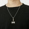 thumbnail image 2 of Nordic Viking Warrior Odin Axe Raven 14K White Gold Necklace Men's Fashion Hip Hop Charm Amulet Pendant  Vintage Jewelry Gift, 2 of 7