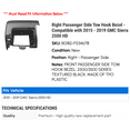 thumbnail image 2 of Right Passenger Side Tow Hook Bezel - Compatible with 2015 - 2019 GMC Sierra 2500 HD 2016 2017 2018, 2 of 2