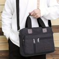 thumbnail image 3 of Men‘s Handbag Canvas  Briefcase  Classic Messenger Bag  Multiple Pockets,Blue, 3 of 7