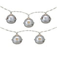 thumbnail image 2 of Northlight LED Christmas Bells Fairy Lights - 5.5' - Clear Wire - Silver - 10ct, 2 of 6