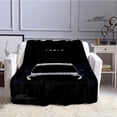thumbnail image 2 of Manta con estampado de logotipo de Tesla, manta cálida con brida, suave y cómoda, forros de cama, regalo de cumpleaños, 2 of 4