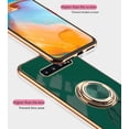 thumbnail image 5 of Compatible with Samsung S10 Plus Case Silicone TPU Shockproof Samsung Galaxy S10 Plus Phone Case Plating Astronaut Cute Pattern TPU Cases with Ring (Dark Green), 5 of 14