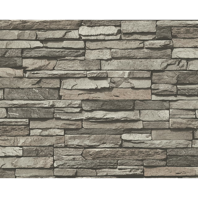 Dekora Natur 6 - Rouleau de Papier Peint Crème, Gris, Noir Naturellement Multifacette