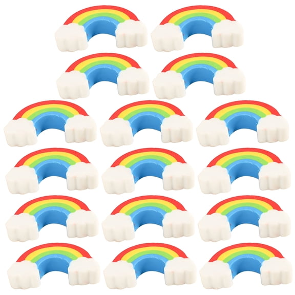 CCOCC 100 Pcs Rainbow Bridge Eraser Erasers Portable Cute Craft Embellishments Decor Pencil Mini Office Pupils
