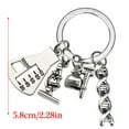 thumbnail image 5 of AOOOWER Science Keychain Microscope Chemistry Molecules Key Rings Metal Key Jewelry, 5 of 12