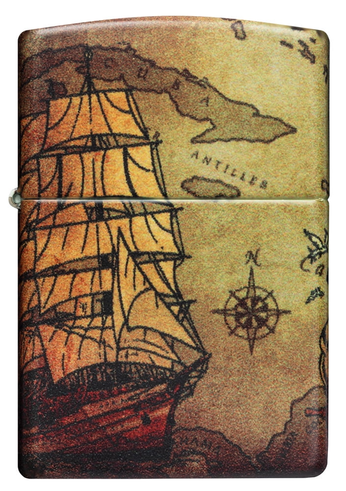 Zippo Pirate Ship 540 Color Pocket Lighter