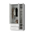 thumbnail image 7 of Newboti Furniture White 4-Door 2-Drawer Armoire 0056, 7 of 7