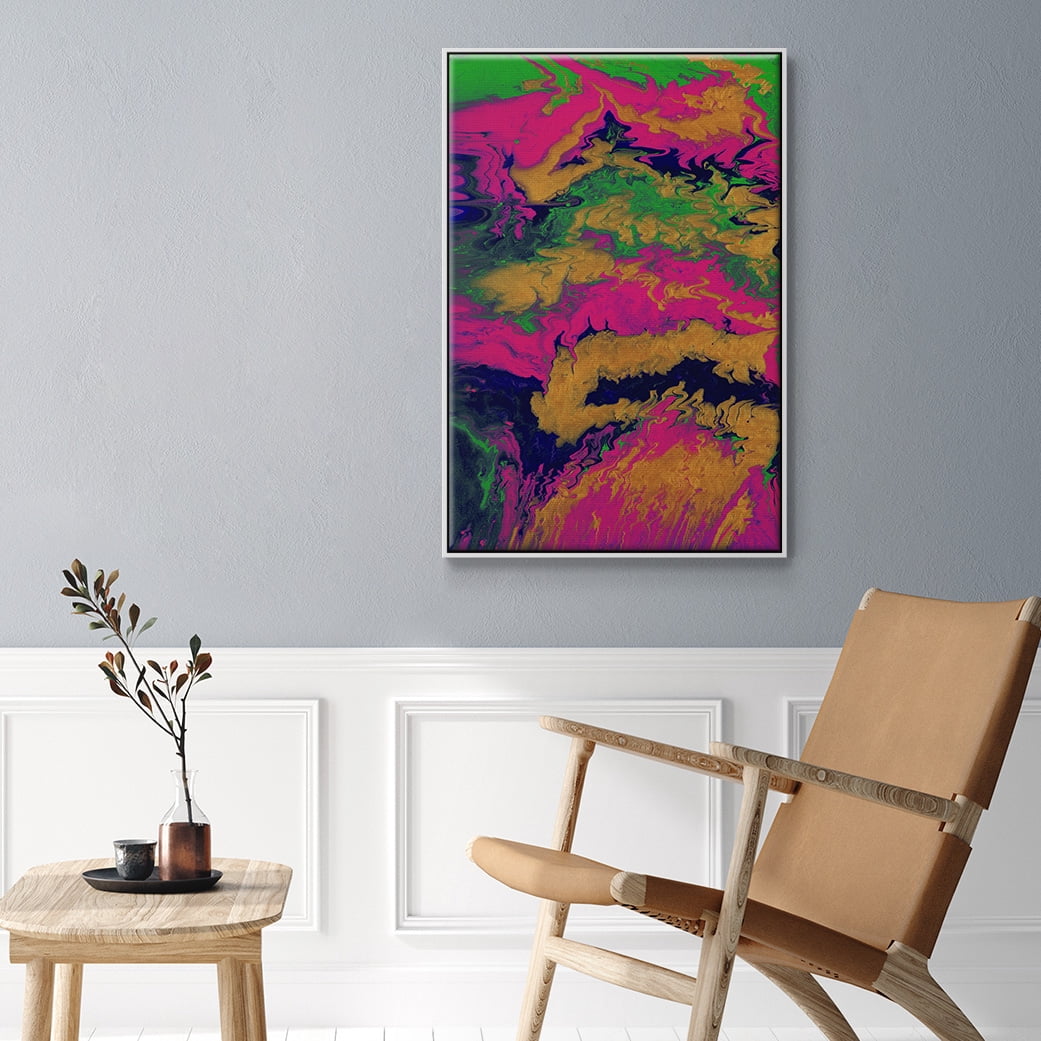 M48 Framed Premium Gallery Wrapped Canvas - Ready to Hang - 27 x 41 - White Floating Frame