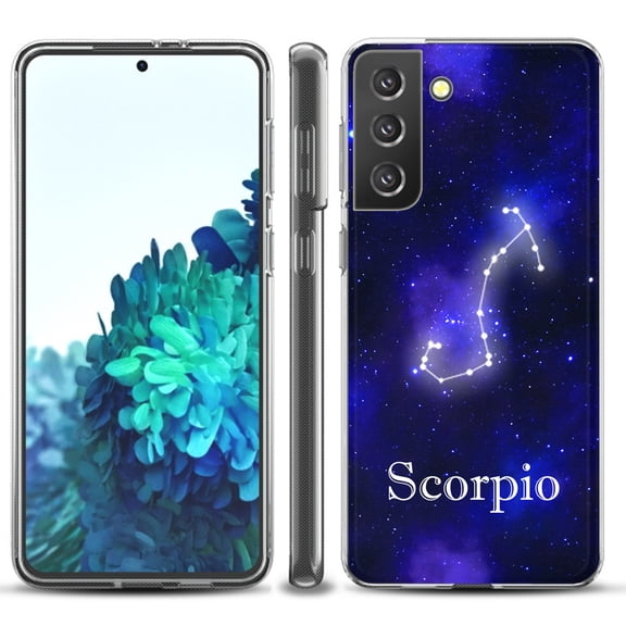 Slim-Fit TPU Protective Phone Case compatible with Samsung Galaxy S21+ 5G / S21 PLUS 5G, by OneToughShield - Zodiac / Scorpio