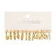 thumbnail image 2 of Pendientes para mujer, regalo para mujer, juego de 6 pares de aros dorados, pendientes de perlas con estilo, aros gruesos de aleación., 2 of 5