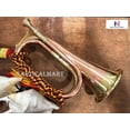 thumbnail image 5 of NauticalMart Heavy Brass And Copper Blowing Bugle Horn 10.6" Inch Signal Musical Instrument Classic Style With Beautiful Colourful Rope Binding, 5 of 5